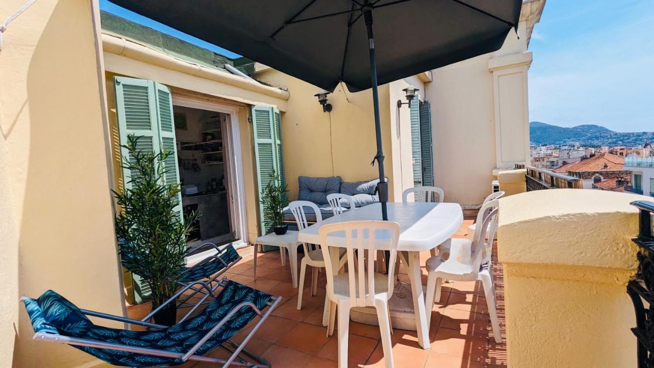 charmant studio au Cœur de Nice terrasse ensoleillée 850 M des plages Extérieur photo